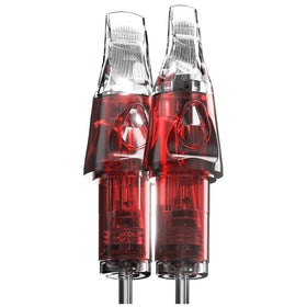 CNC Tattoo Cartridges with red shell for sharp, precise lines