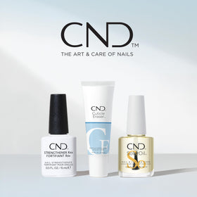 CND CARE.CONDITION.COAT Cuticle Eraser cream exfoliates and conditions cuticles for smoother edges.