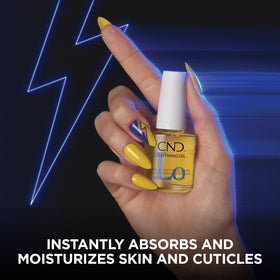 CND LightningOil closeup reveals quick absorption and smooth skin around nails