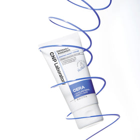 Cream being spread on skin, emphasizing deep hydration and nourishment.