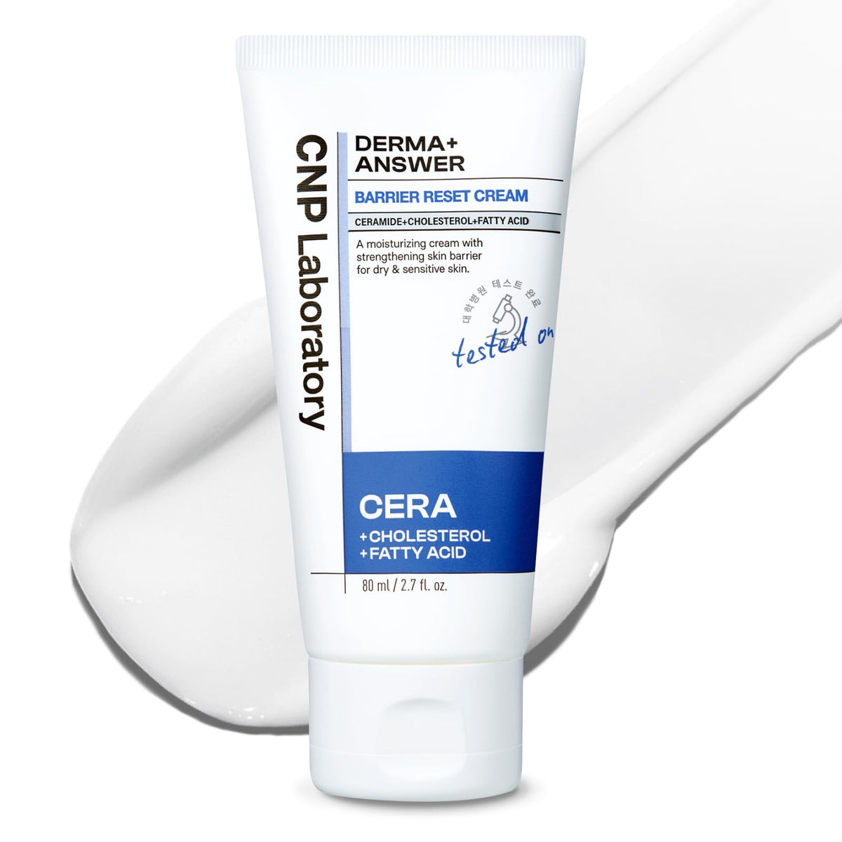 CNP Barrier Reset Cream jar closeup showing rich hydration for dry skin.
