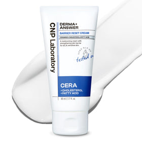 CNP Barrier Reset Cream jar closeup showing rich hydration for dry skin.