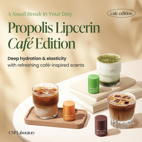 CNP Café Lip Butter Propolis Lipcerin dial-applier demonstrates controlled, hygienic usage.