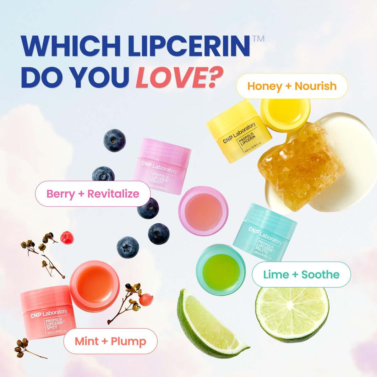 CNP Lipcare travel kit displayed beside night routine products for travel.