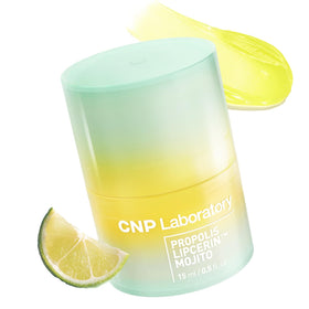 CNP Honey Lip Butter Propolis Lipcerin 03 Lime jar delivers lasting moisture for soft lips.