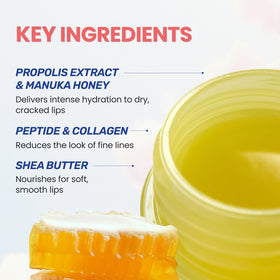CNP Lip Butter jar with geranium fragrance suggesting soothing lip care.