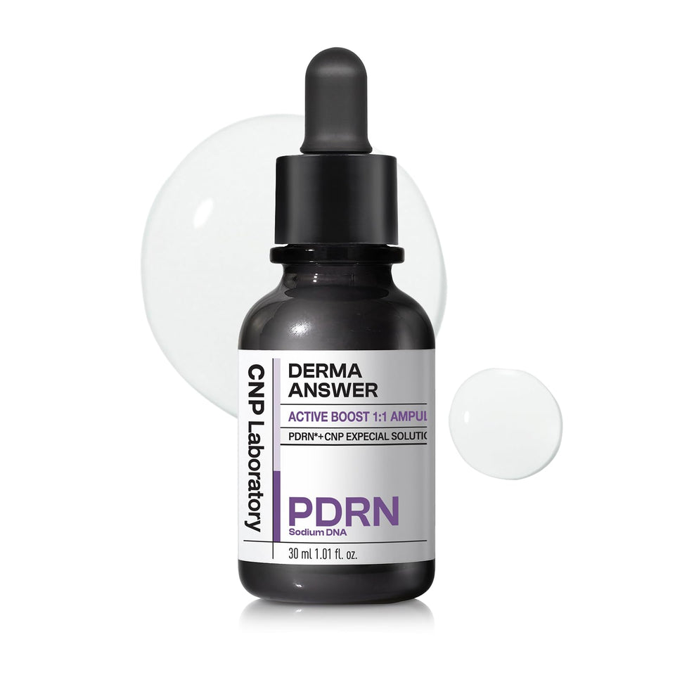 CNP PDRN Active Boost Serum bottle with dropper for easy application and premium skincare.