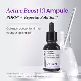 CNP PDRN Active Boost Serum texture close-up showing silky, fast-absorbing formula.