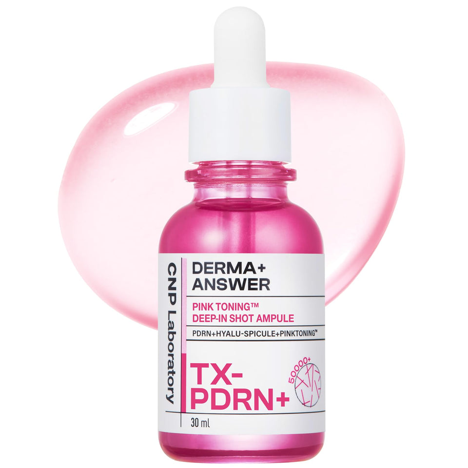 CNP PDRN Serum pink-toning bottle for radiance and even tone.