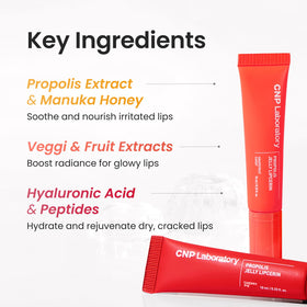 Lips appear hydrated with 12-hour glow and caramel tint from Lipcerin.