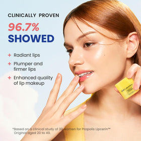Close-up of CNP Propolis Lipcerin travel-size tubes ready for purse.