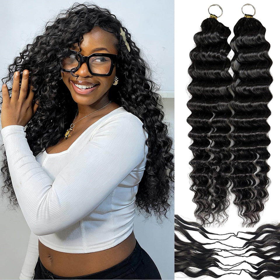 CNZZJX 18in feather crochet hair close-up texture for natural blend with your hair