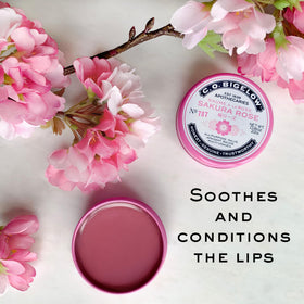 Three Sakura Rose Salve tins in pack for home, bag, and desk use.