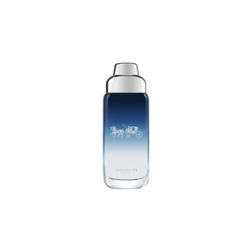 COACH Blue bottle front view highlighting citrus top notes and refreshing feel for daily wear.
