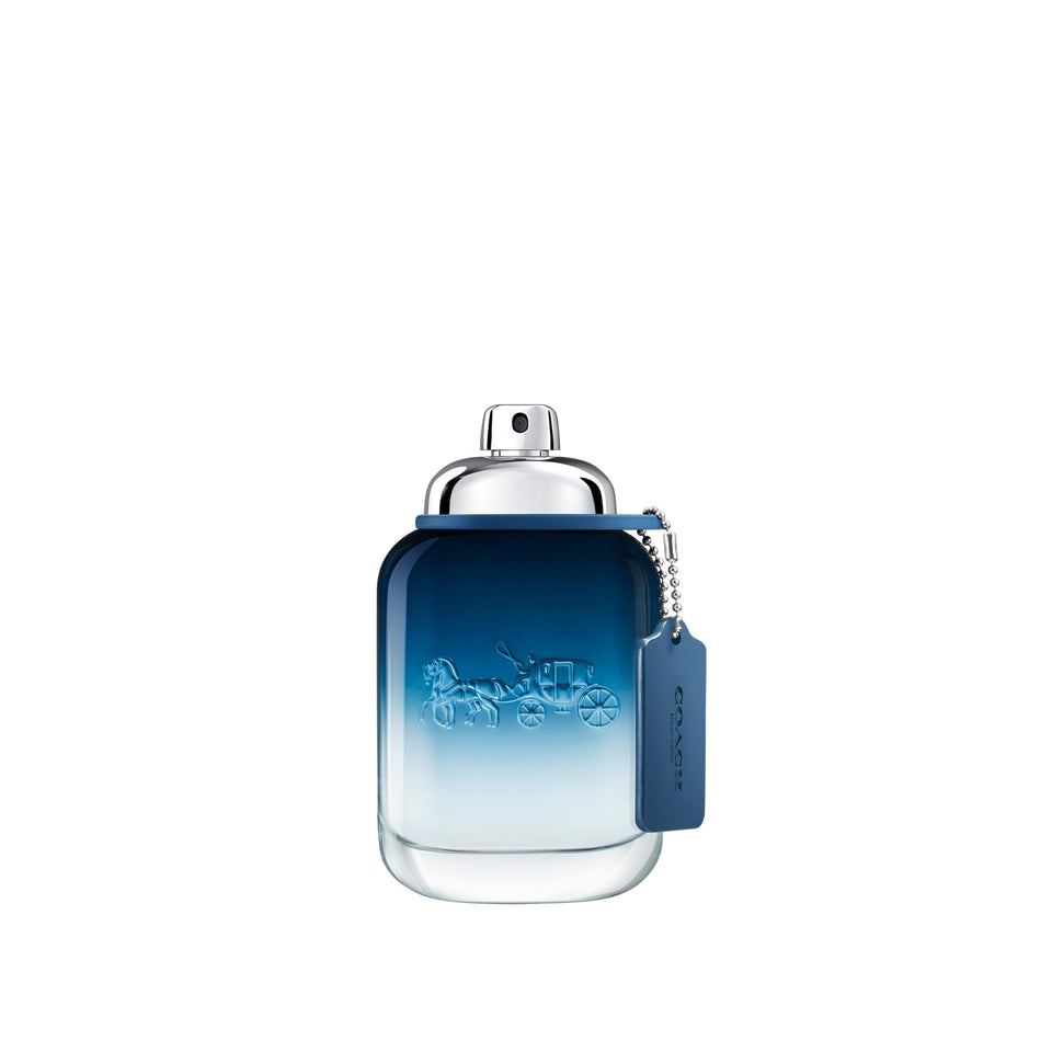 COACH Blue EDT spray bottle showing modern, fresh vibe for daily wear.
