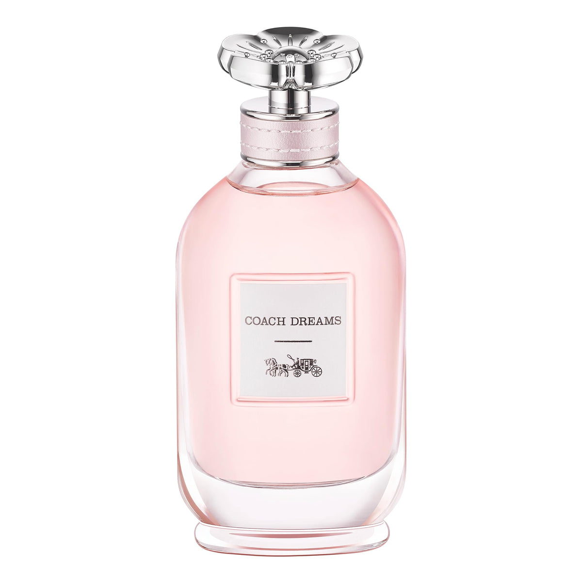 Coach Dreams Eau de Parfum bottle close-up showing a sleek design for everyday luxury.