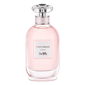 Coach Dreams Eau de Parfum bottle close-up showing a sleek design for everyday luxury.