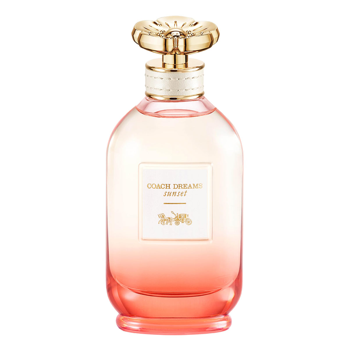 Coach Dreams Sunset EDP bottle, vibrant amber-floral scent for daily wear and evenings