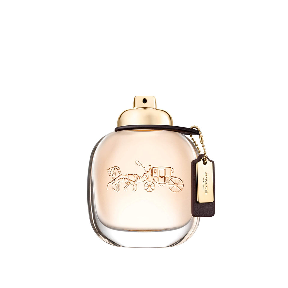 Coach Eau de Parfum bottle front view for everyday elegance.
