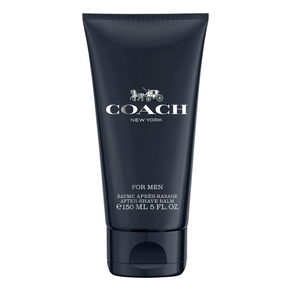 Coach for Men After Shave Balm bottle closeup showing hydration