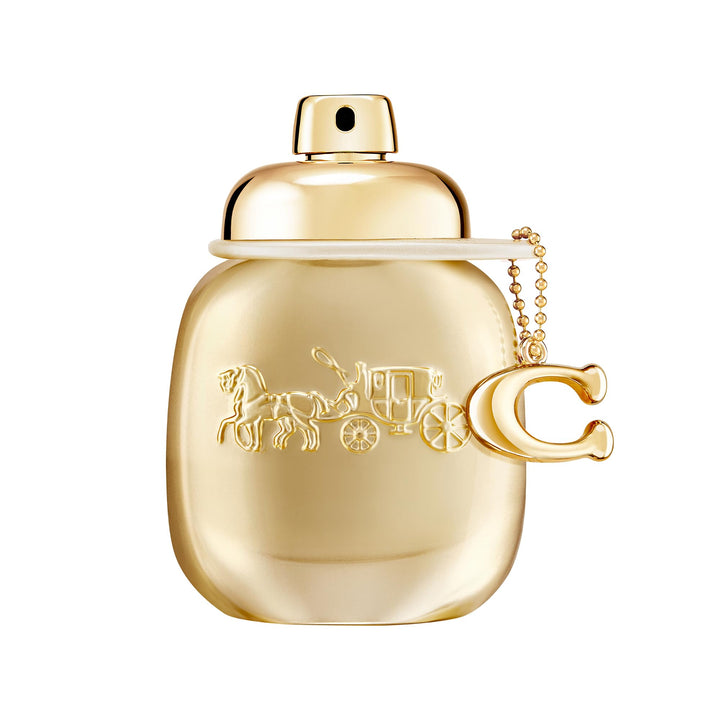 COACH Gold Parfum bottle front view for everyday elegance and subtle glow