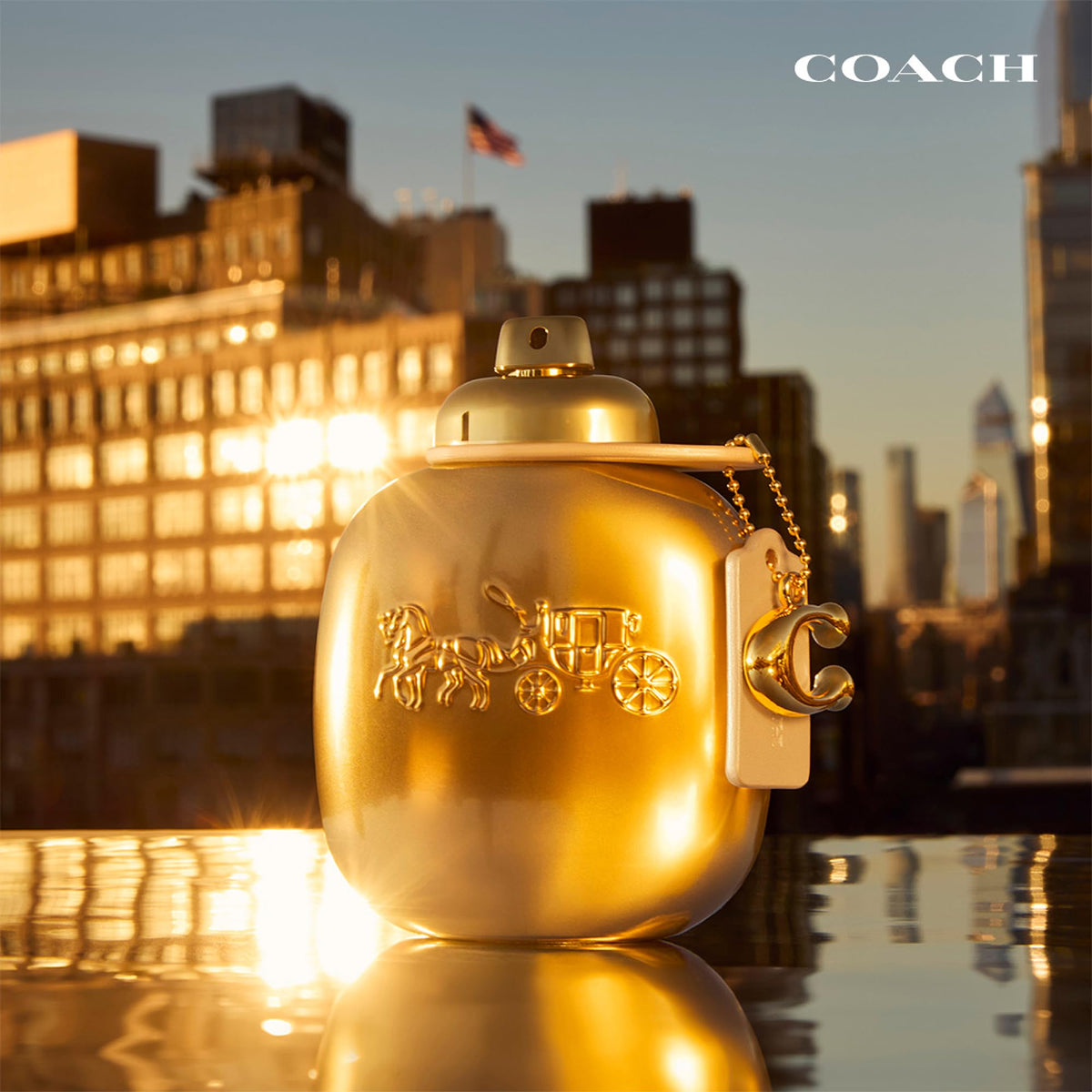 COACH Gold Parfum cap shimmer adds a luxe touch to daily rituals