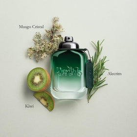 Coach Green Rosemary heart-note highlight suggests herbal sophistication