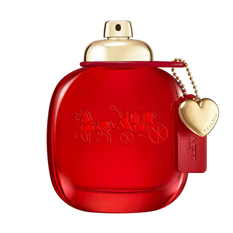 Coach Love EDP bottle view illustrates a versatile fragrance for everyday charm.
