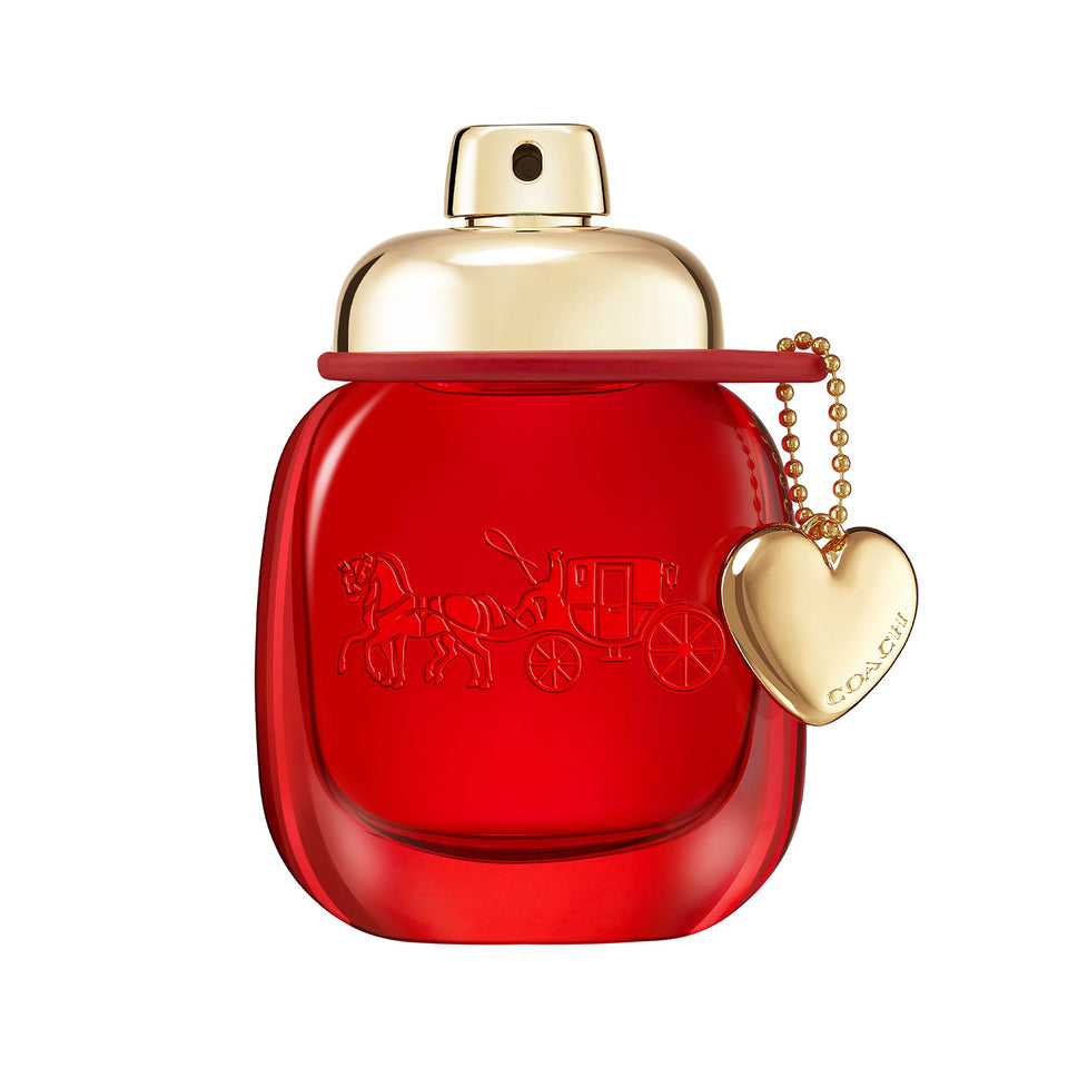 COACH Love bottle close-up highlighting bold romantic fragrance.