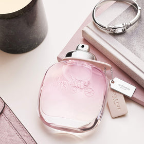 Back view of Coach Signature EDT packaging, hinting at gift-ready presentation