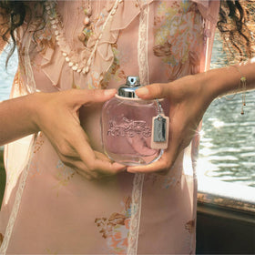 Open spray nozzle on Coach Signature EDT, easy application on the go