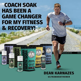 Coach Soak Essential Oils add aroma and skin-hydrating moisture.
