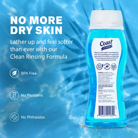 Coast 2-in-1 slip-resistant bottle grip supports easy shower handling.