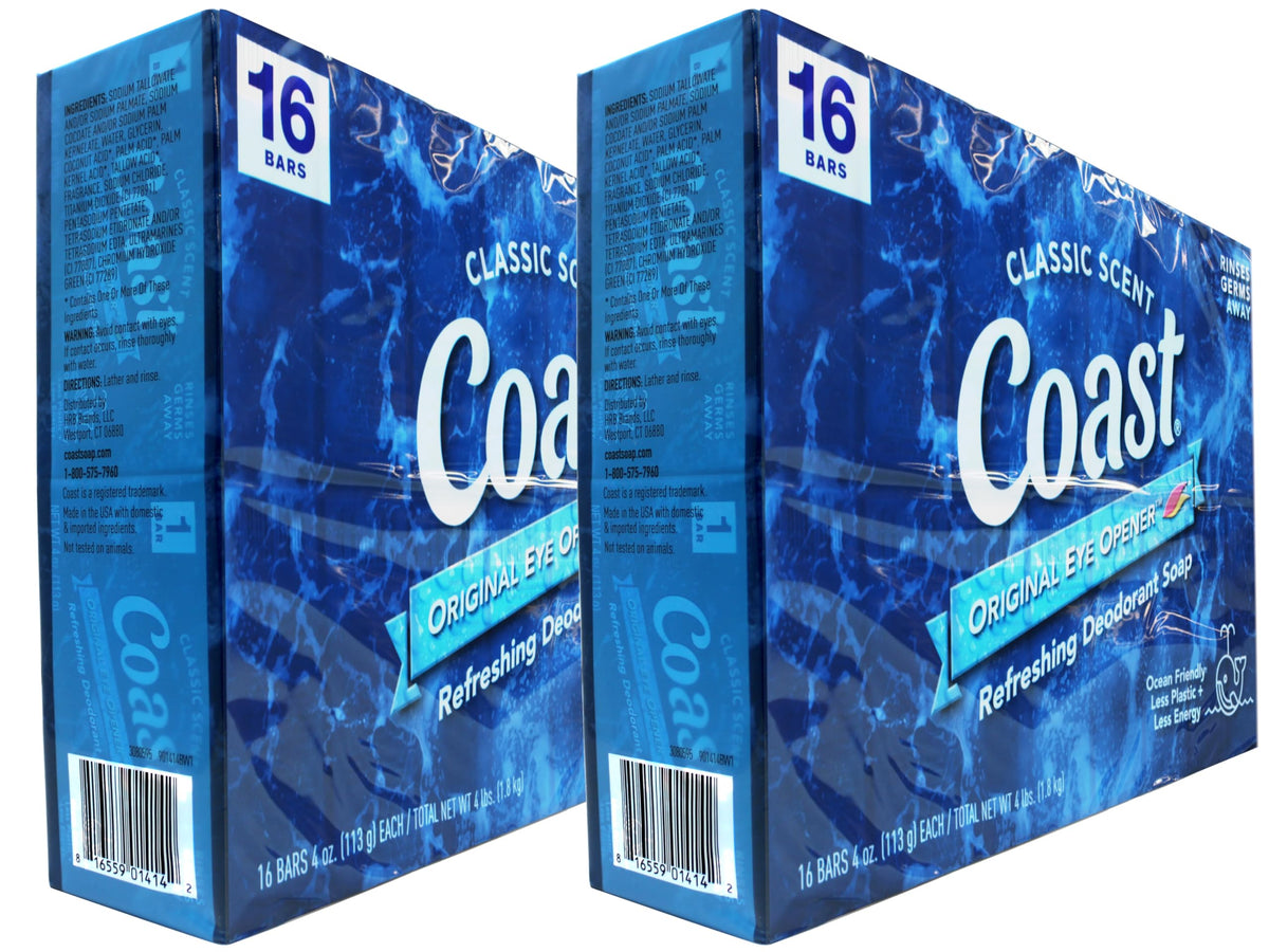 Coast classic Pacific Force scent deodorant soap bars energize mornings
