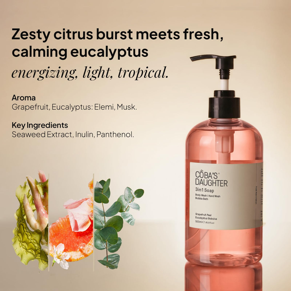 COBAS DAUGHTER 3-in-1 soap trio for versatile cleansing and aromatherapy.