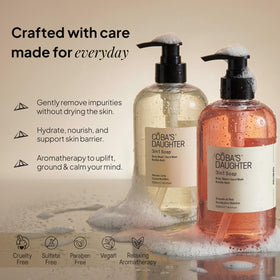 COBAS DAUGHTER bubble bath bottle for soft, airy foam during bath time.