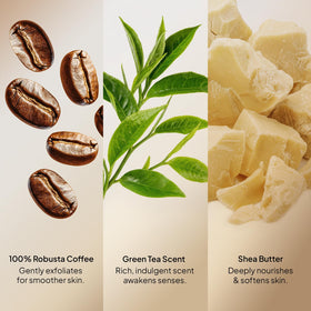 Green tea aroma note with antioxidant benefits for refreshed skin