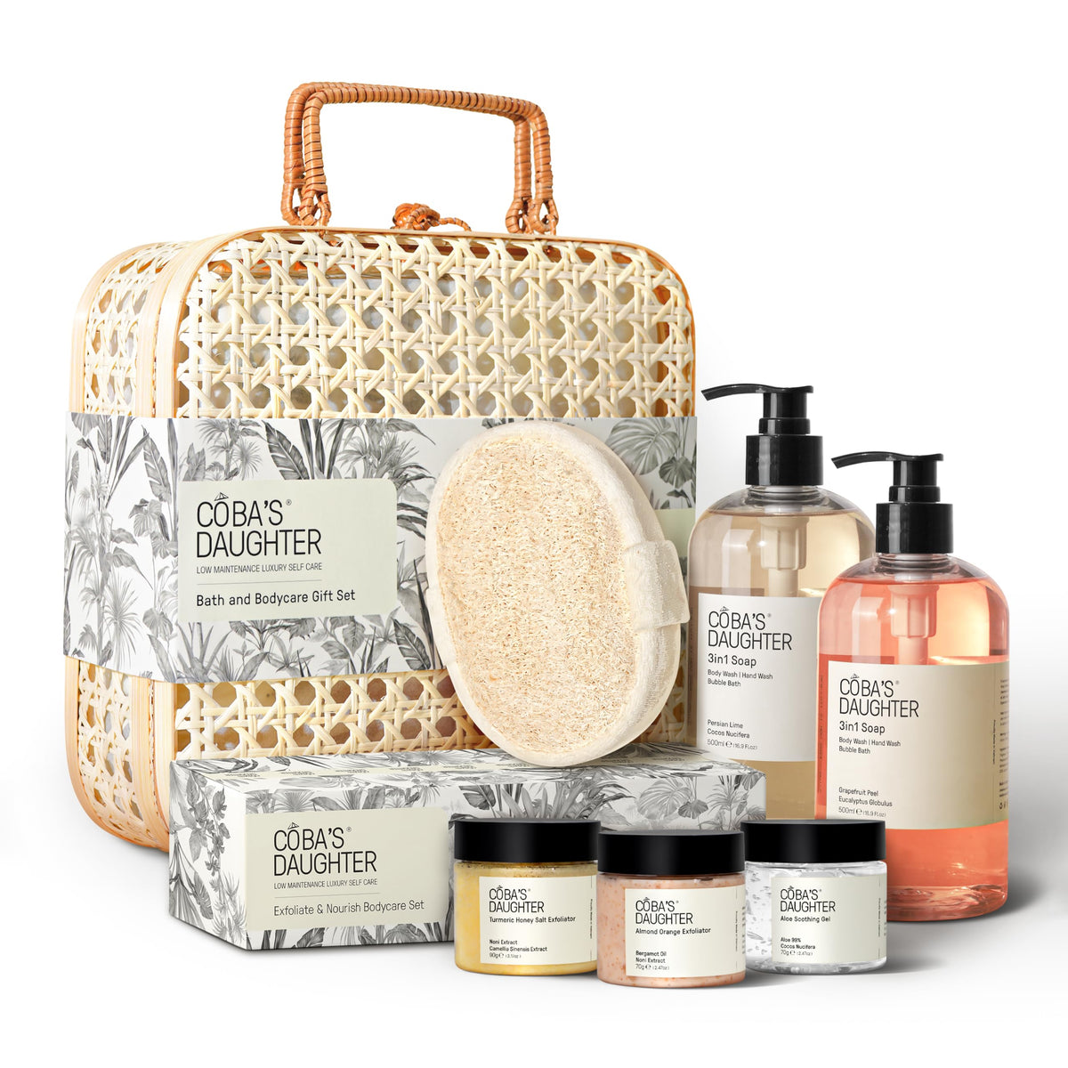 COBAS DAUGHTER luxury spa gift set basket for at-home pampering and relaxation.