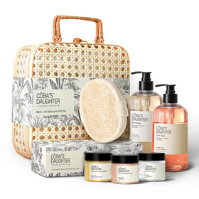 COBAS DAUGHTER luxury spa gift set basket for at-home pampering and relaxation.