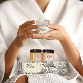 COBA'S DAUGHTER almond-orange-scrub smooths dry patches with natural exfoliation.
