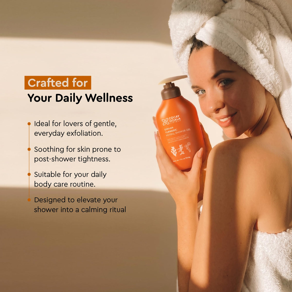 COCAY HOALA VIETNAM almond seed powder visible for gentle exfoliation.