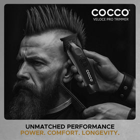 Cocco Veloce Pro Trimmer charging base keeps power ready.