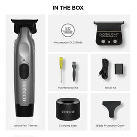 Cocco Veloce Pro Trimmer cordless design enables easy maneuvering around clients.