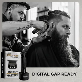Cocco Veloce Pro Trimmer digital gap system for consistent edge definition.