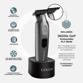 Cocco Veloce Pro Trimmer skin protection system guards skin during detailing.