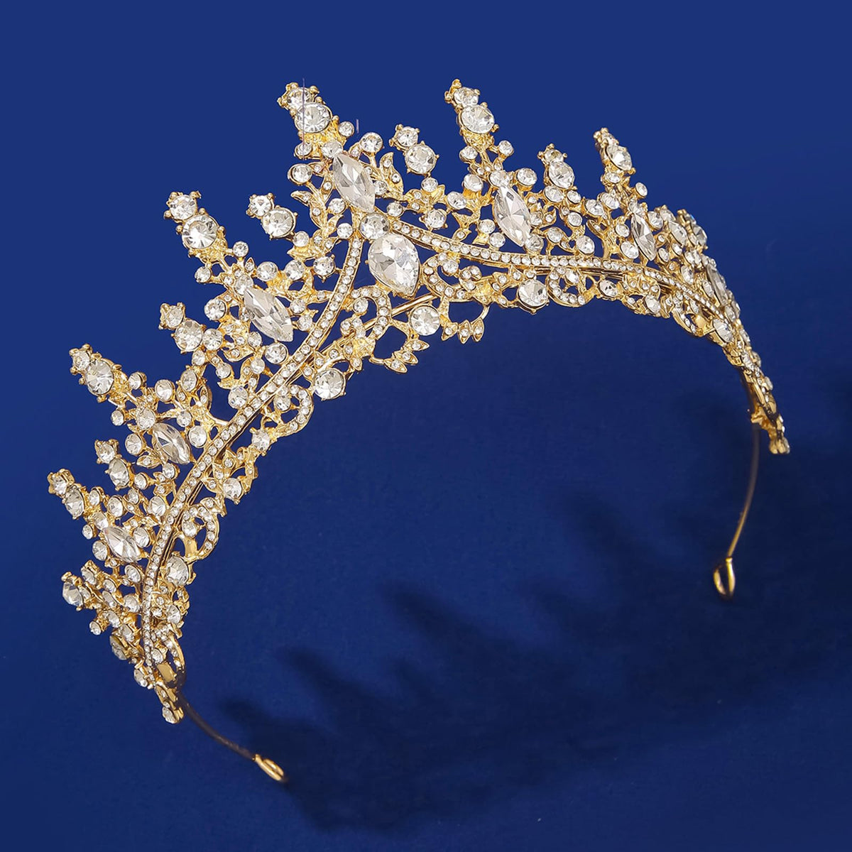 COCIDE Gold Tiara bridal cosplay accessory for stage looks.
