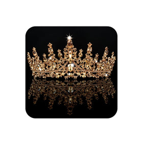 COCIDE Gold Tiara Crown front view for bridal and photo moments