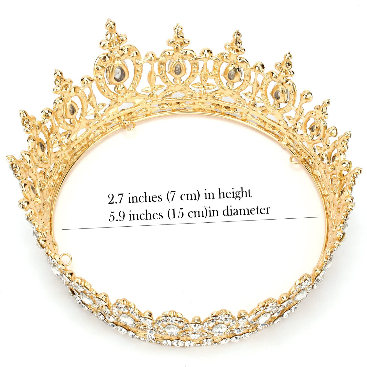 COCIDE ornate crown headpiece gold, makes a statement piece for photos.