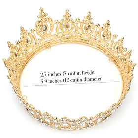 COCIDE ornate crown headpiece gold, makes a statement piece for photos.