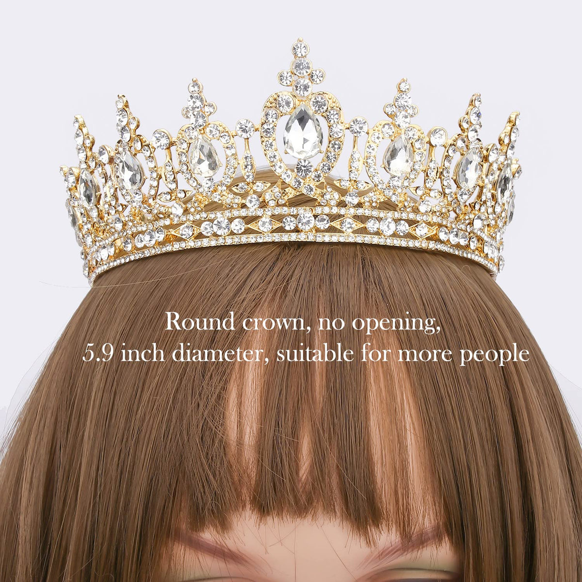 COCIDE prom bridal crown tiara gold, enhances formal event ensembles.